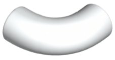 Brick, Round 1 x 1 d. 90 degrees Elbow Macaroni - No Stud - Type 2 - Axle Hole