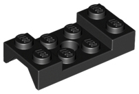 Vehicle, Mudguard 2 x 4 with Arch Studded with Hole