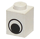 Brick 1 x 1 with Eye Simple Black and White Pattern