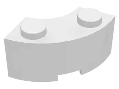 Brick, Round Corner 2 x 2 Macaroni with Stud Notch