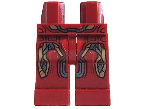Hips and Legs with Iron Man Gold and Silver Knee Plates and Belt Pattern
