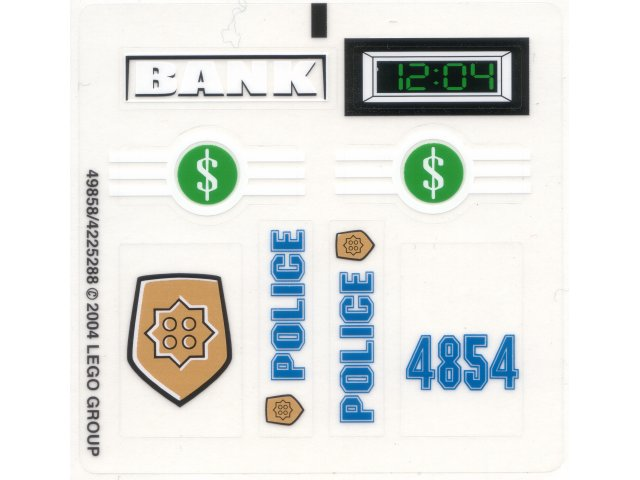 Sticker Sheet for Set 4854 - (49858/4225288)