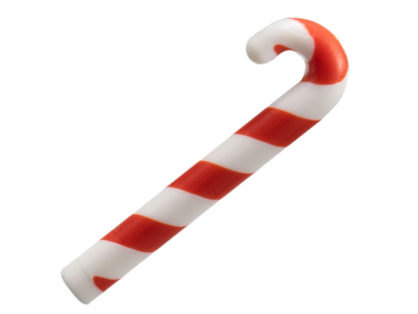 Minifigure, Utensil Cane with Molded Red Candy Stripe Pattern