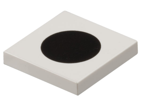 Tile 2 x 2 with Black Circle Small Pattern