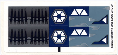 Sticker Sheet for Set 7283, Sheet 1 - (52257/4256107)