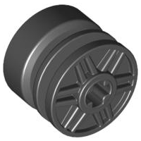 Wheel 18mm D. x 14mm with Axle Hole, Fake Bolts and Shallow Spokes