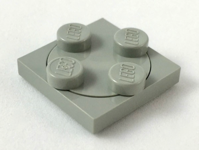 Turntable 2 x 2 Plate with Light Gray Top (3680 / 3679)