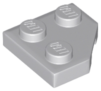 Wedge, Plate 2 x 2  Cut Corner