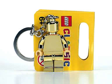 [G 852688 (No Colour)] Golden Minifigure Key Chain (Chrome Gold)