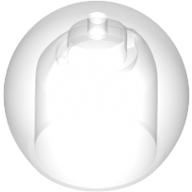 [P 51283 (Trans-Clear)] Minifigure, Headgear Helmet Round Fishbowl