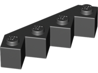 [P 14413 (Black)] Brick, Modified Facet 4 x 4