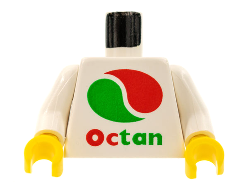 [P 973px130c01 (White)] Torso Octan Logo Pattern / White Arms / Yellow Hands