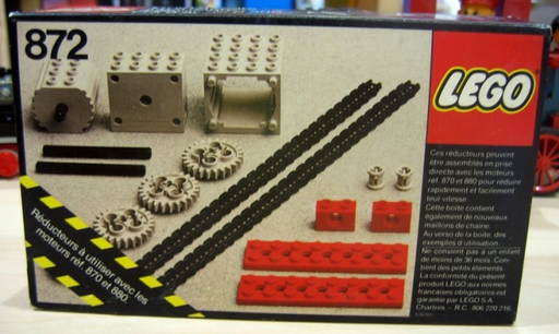 [S 872-1 (No Colour)] Two Gear Blocks (Gear Reduction Kit)
