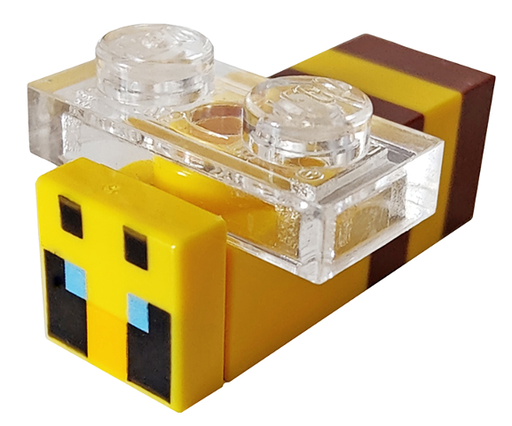 [P minebee02 (No Colour)] Minecraft Bee, Passive - Brick Built