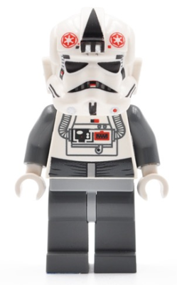 [M sw0262 (No Colour)] AT-AT Driver - Red Imperial Logo, Bluish Grays, Black Head, Stormtrooper Type 2 Helmet
