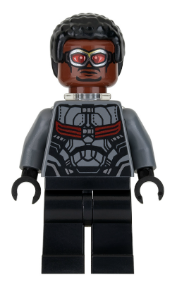 [M sh503 (No Colour)] Falcon - Dark Bluish Gray and Black Suit