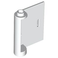 [P 60657 (White)] Door 1 x 3 x 3 Right - Open Between Top and Bottom Hinge