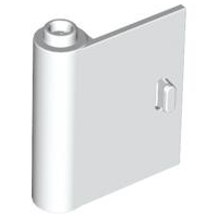 [P 60658 (White)] Door 1 x 3 x 3 Left - Open Between Top and Bottom Hinge