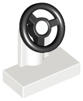 Vehicle, Steering Stand 1 x 2 with Black Steering Wheel