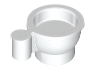 [P 38014 (White)] Minifigure, Utensil Tea Cup
