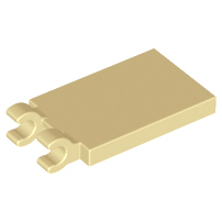 Tile, Modified 2 x 3 with 2 Open O Clips