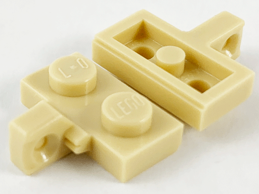 Hinge Plate 1 x 2 Locking with 1 Finger on Side with Bottom Groove