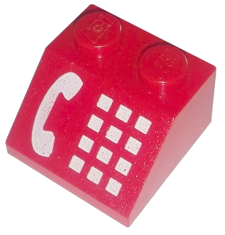 Slope 45 2 x 2 with White Phone Receiver and Buttons Pattern