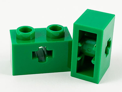 Technic, Brick 1 x 2 with Axle Hole (+ Shape) and Inside Side Supports