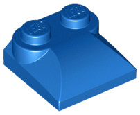 Slope, Curved 2 x 2 x 2/3 with Two Studs and Curved Sides
