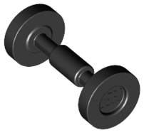 [P 2496 (Black)] Wheel Skateboard / Trolley