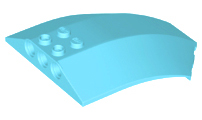 [P 41751 (Medium Azure)] Windscreen 8 x 6 x 2 Curved