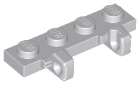 [P 44568 (Light Bluish Gray)] Hinge Plate 1 x 4 Locking Dual 1 Fingers on Side