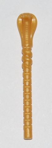 [P 90390 (Pearl Gold)] Minifigure, Utensil Staff with Cobra / Snake / Serpent Head
