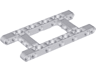 [P 64178 (Light Bluish Gray)] Technic, Liftarm, Modified Frame Thick 5 x 11 Open Center