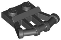 Plate, Modified 1 x 2 with Angled Bar Handles on Side