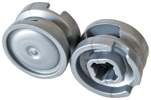 [P 93594 (Flat Silver)] Wheel 11mm D. x 6mm with Smooth Hubcap