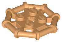 Plate, Modified 2 x 2 with Bar Frame Octagonal, Reinforced, Completely Round Studs
