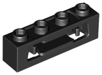 [P 16968 (Black)] Projectile Launcher, 1 x 4 with Inside Clips (Disk Shooter)