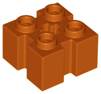 Brick, Modified 2 x 2 with Grooves and Axle Hole
