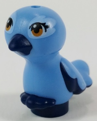 [P 35074pb03 (Dark Blue)] Bird, Friends / Elves, Feet Joined with Medium Blue Body and Medium Nougat Eyes Pattern (Cinnamon / Mimi)