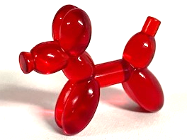 [P 35692 (Trans-Red)] Minifigure, Utensil Balloon Dog