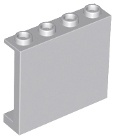 Panel 1 x 4 x 3 with Side Supports - Hollow Studs