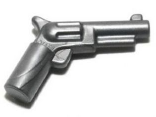 Minifigure, Weapon Gun, Pistol Revolver - Small Barrel