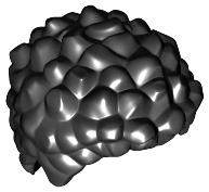 [P 36060 (Black)] Minifigure, Hair Coiled and Short