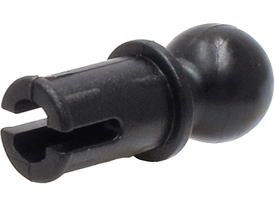 [P 6628b (Black)] Technic, Pin with Friction Ridges and Tow Ball with Squared Pin Hole