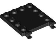 Tile, Modified 4 x 4 with Studs on Edges and 2 Open O Clips (Horizontal Grip)