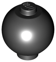[P 20953 (Black)] Brick, Round 2 x 2 Sphere with Stud / Robot Body