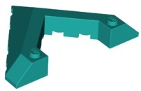 [P 22390 (Dark Turquoise)] Wedge 6 x 8 Pointed Cutout