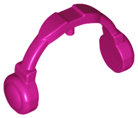 [P 35183 (Magenta)] Minifigure, Ear Protectors / Headphones / Headset - Thin Arms