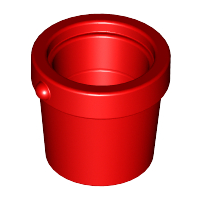 Minifigure, Utensil Bucket 1 x 1 x 1 Tapered with Handle Holders